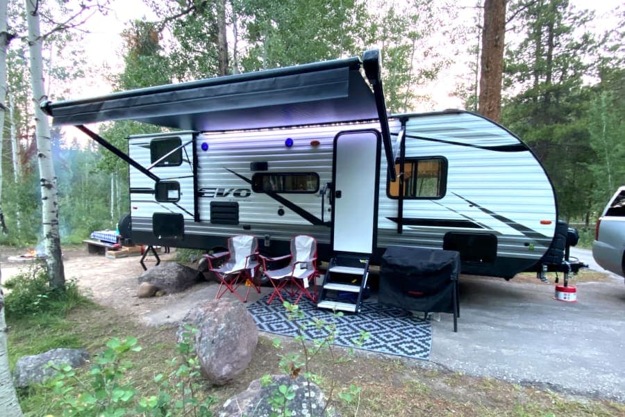 CLEAN 2021 Forest River Evo (Buttercup) Travel Trailer RV rental in Salt Lake City Utah, exterior