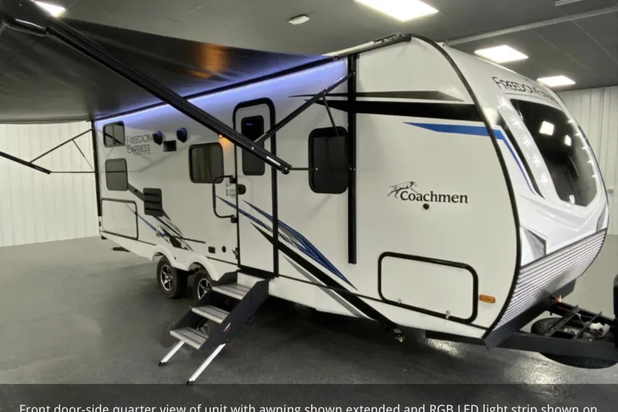 2022 Coachmen Freedom Express 29’ Bunk House Travel Trailer RV rental in Salt Lake City Utah, exterior