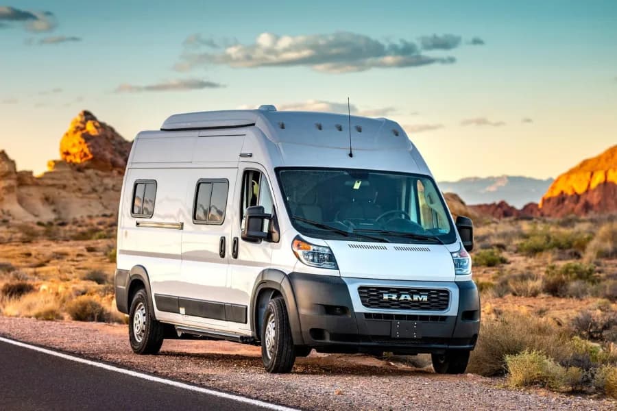 2022 Winnebago SOLIS “Hi my name is SUNDAY” Class B RV rental in Salt Lake City Utah, exterior